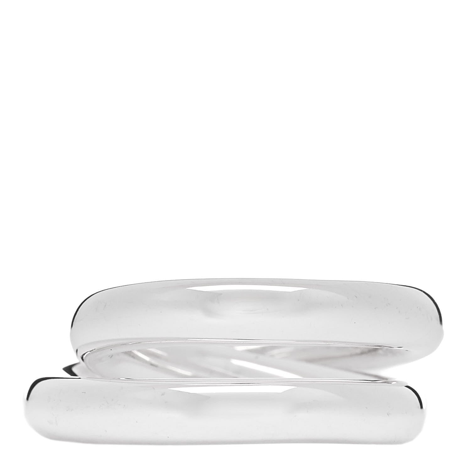 Hermes Sterling Silver MM Vertige Ring 54 7 3 of 6