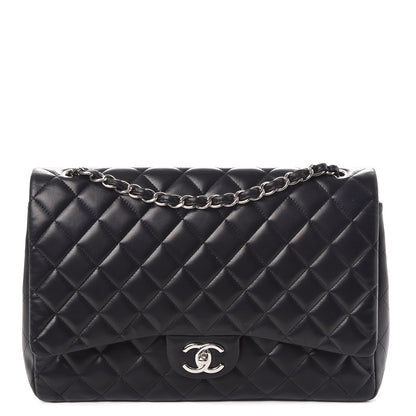 Chanel Lambskin Quilted Maxi Double Flap Black 1 of 12