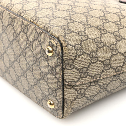 Gucci GG Supreme Monogram Medium Zippered Bucket Tote Beige Tuscany 10 of 14