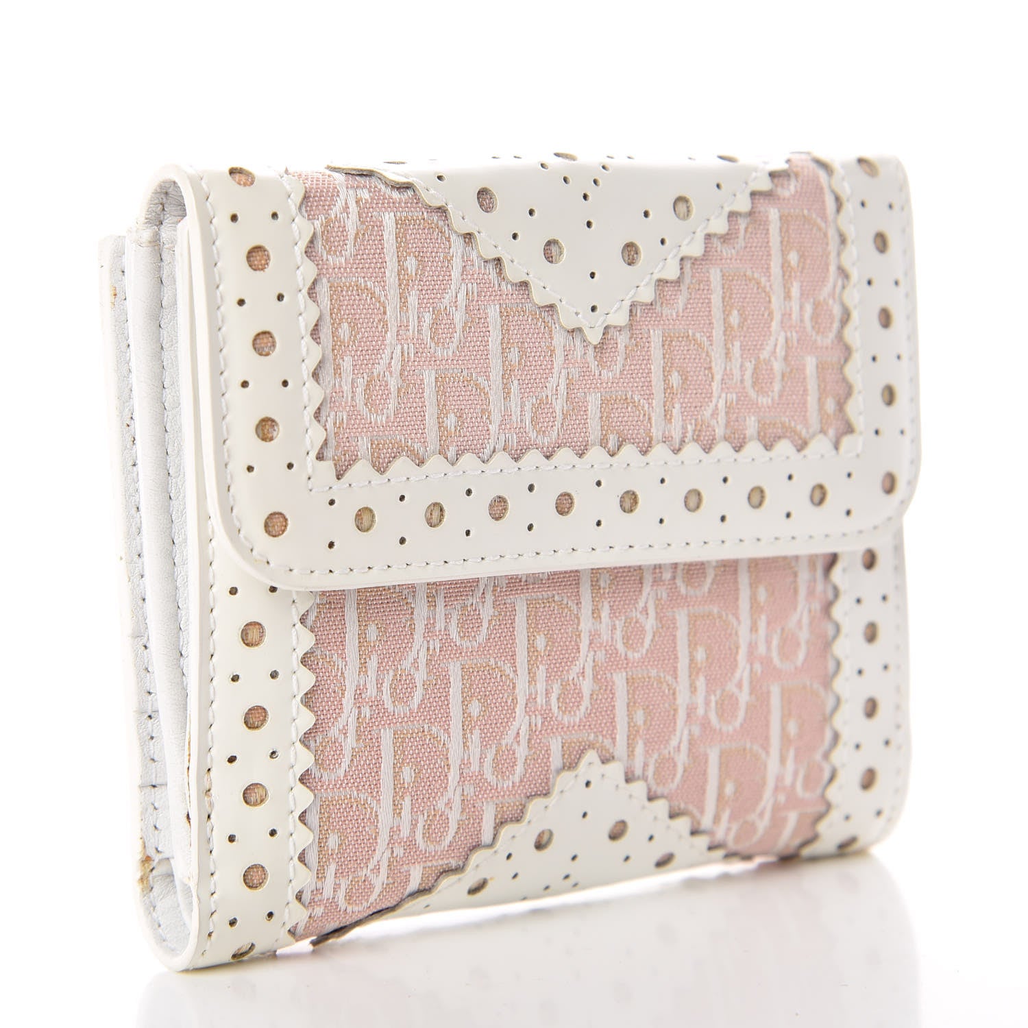 Christian Dior Monogram Compact Wallet Rose Clair 3 of 14