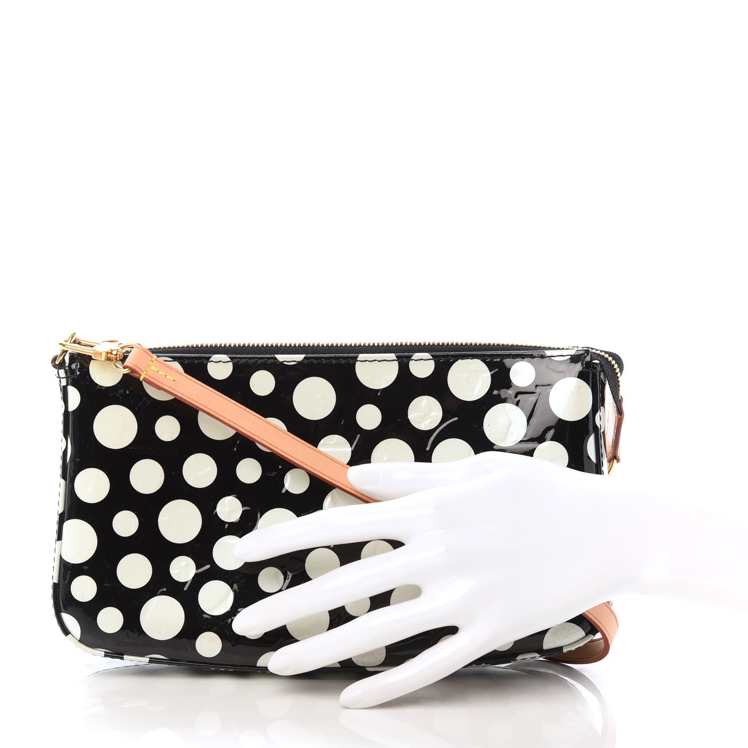 Louis Vuitton Vernis Kusama Infinity Dots Pochette Accessories Black 2 of 10