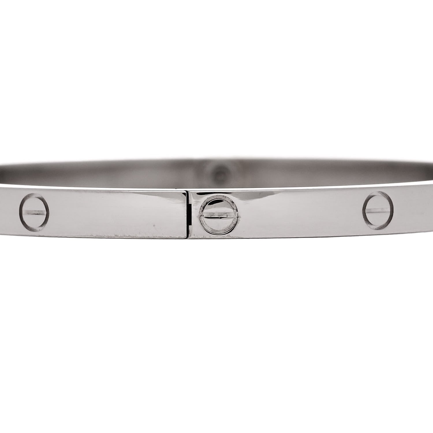 Cartier 18K White Gold Small LOVE Bracelet 16 4 of 8