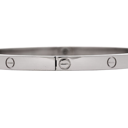 Cartier 18K White Gold Small LOVE Bracelet 16 4 of 8