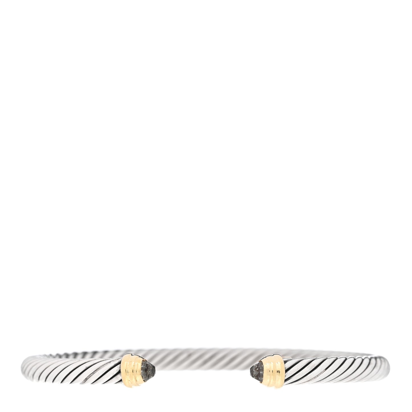 Sterling Silver 14K Yellow Gold Prasiolite 5mm Cable Classics Petite Color Bracelet