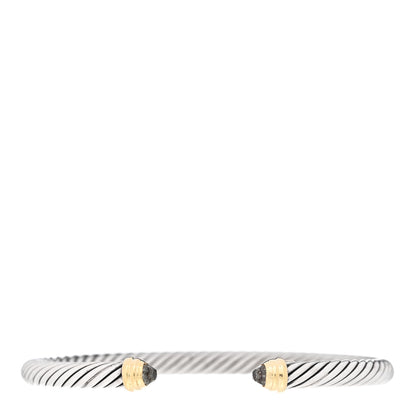 David Yurman Sterling Silver 14K Yellow Gold Prasiolite 5mm Cable Classics Petite Color Bracelet 1 of 3