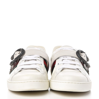 Gucci Calfskin Ayers Web Mens Dionysus Ace Sneakers 9 White 2 of 10