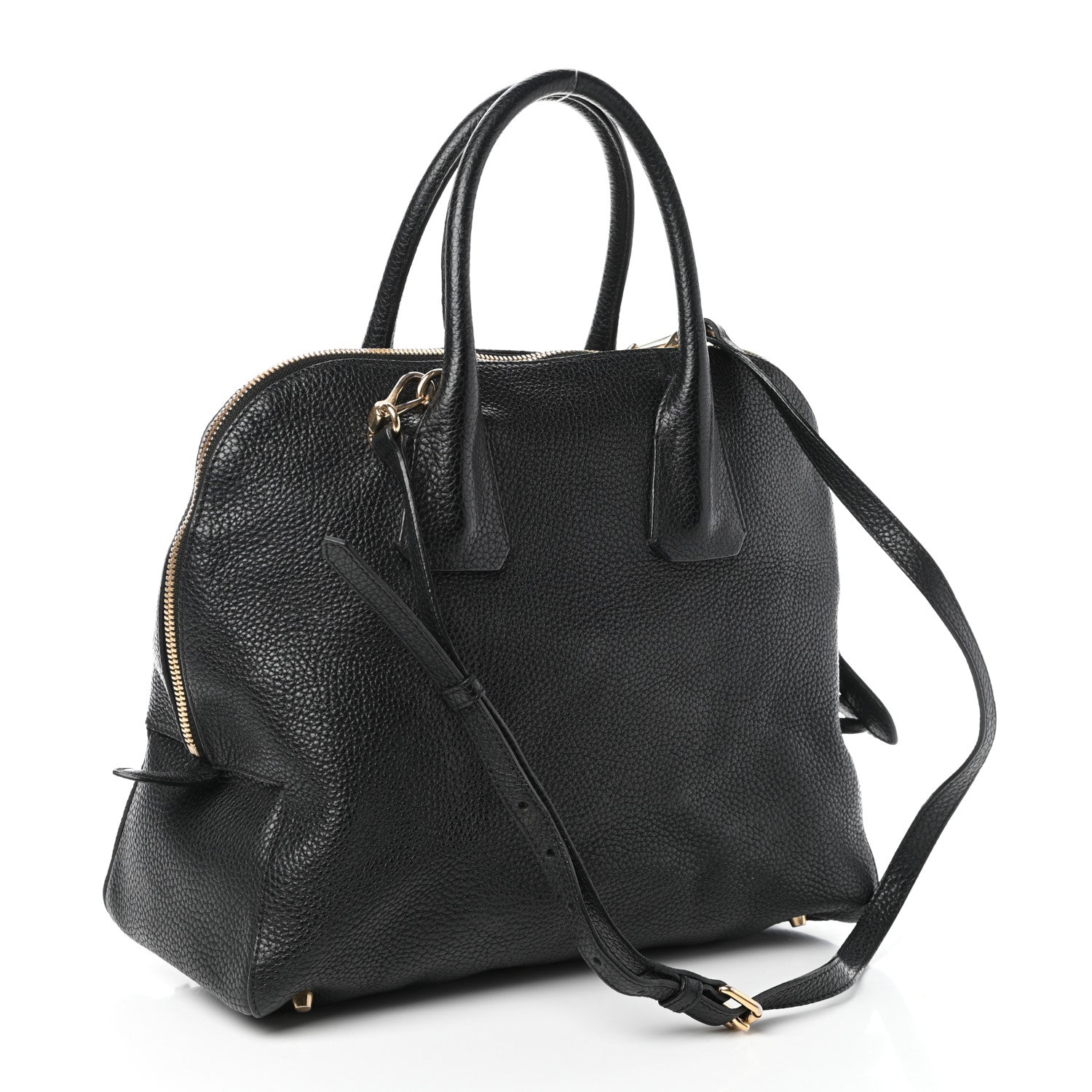 Burberry London Grainy Calfskin Small Greenwood Bowling Bag Black 3 of 9