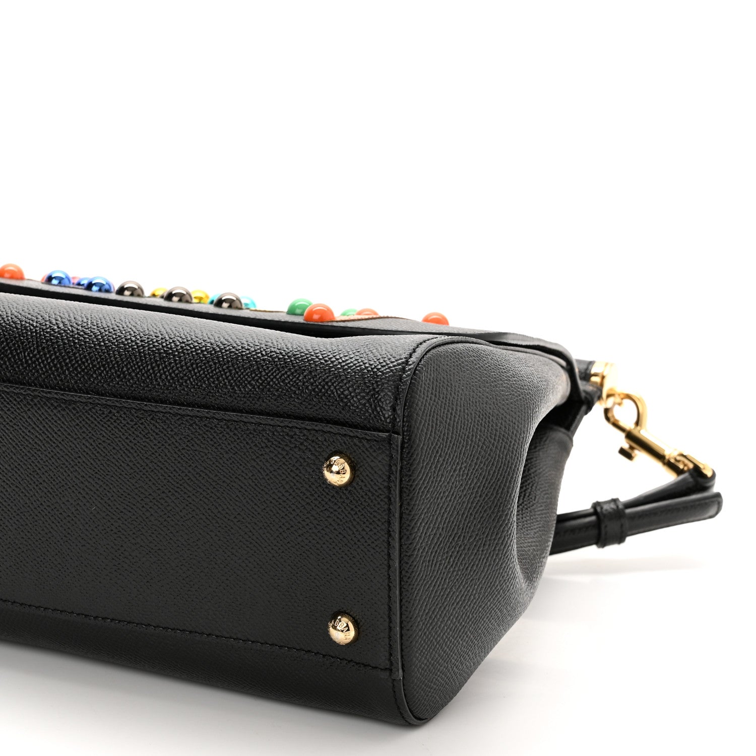Dolce & Gabbana Dauphine Medium DG Family Patch Miss Sicily Satchel Black 10 of 11