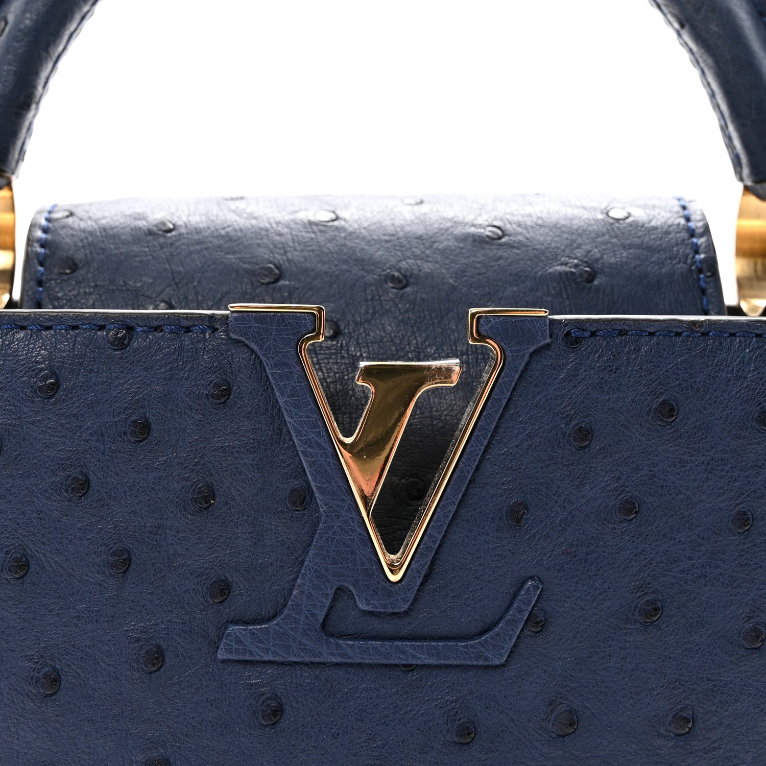 Louis Vuitton Ostrich Capucines Mini Indigo 1826670 – FASHIONPHILE