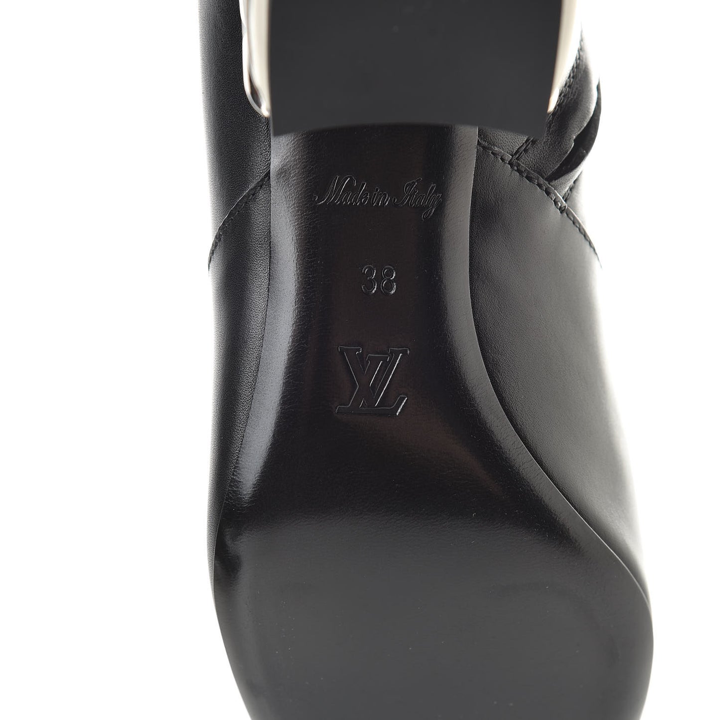 Lambskin Silver Light Ankle Boots 38 Black