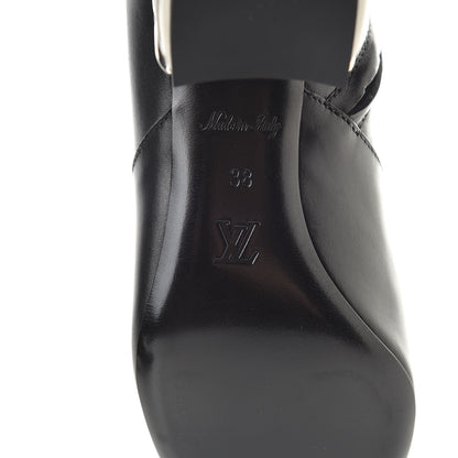 Louis Vuitton Lambskin Silver Light Ankle Boots 38 Black 7 of 8