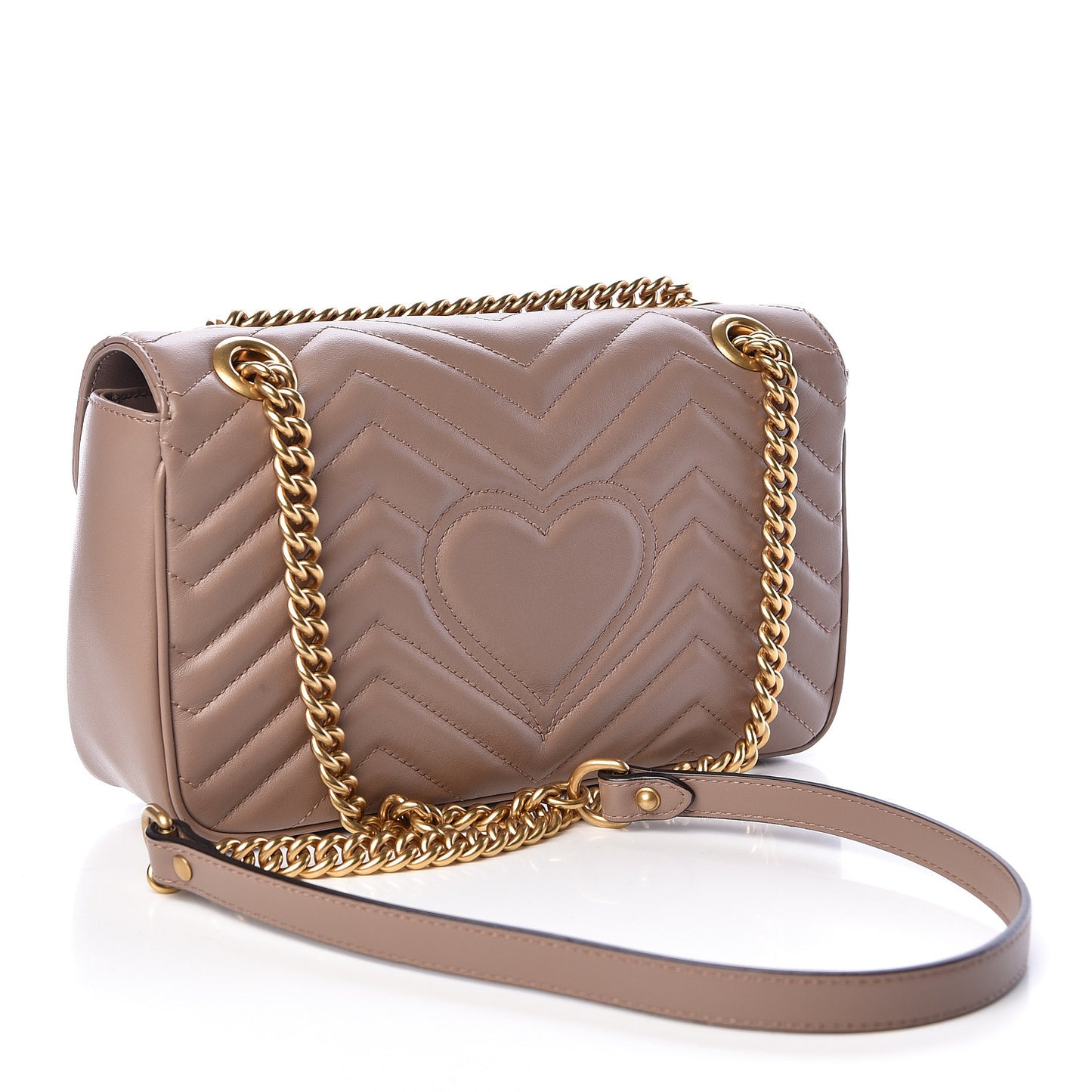 Calfskin Matelasse Small GG Marmont Shoulder Bag Porcelain Rose