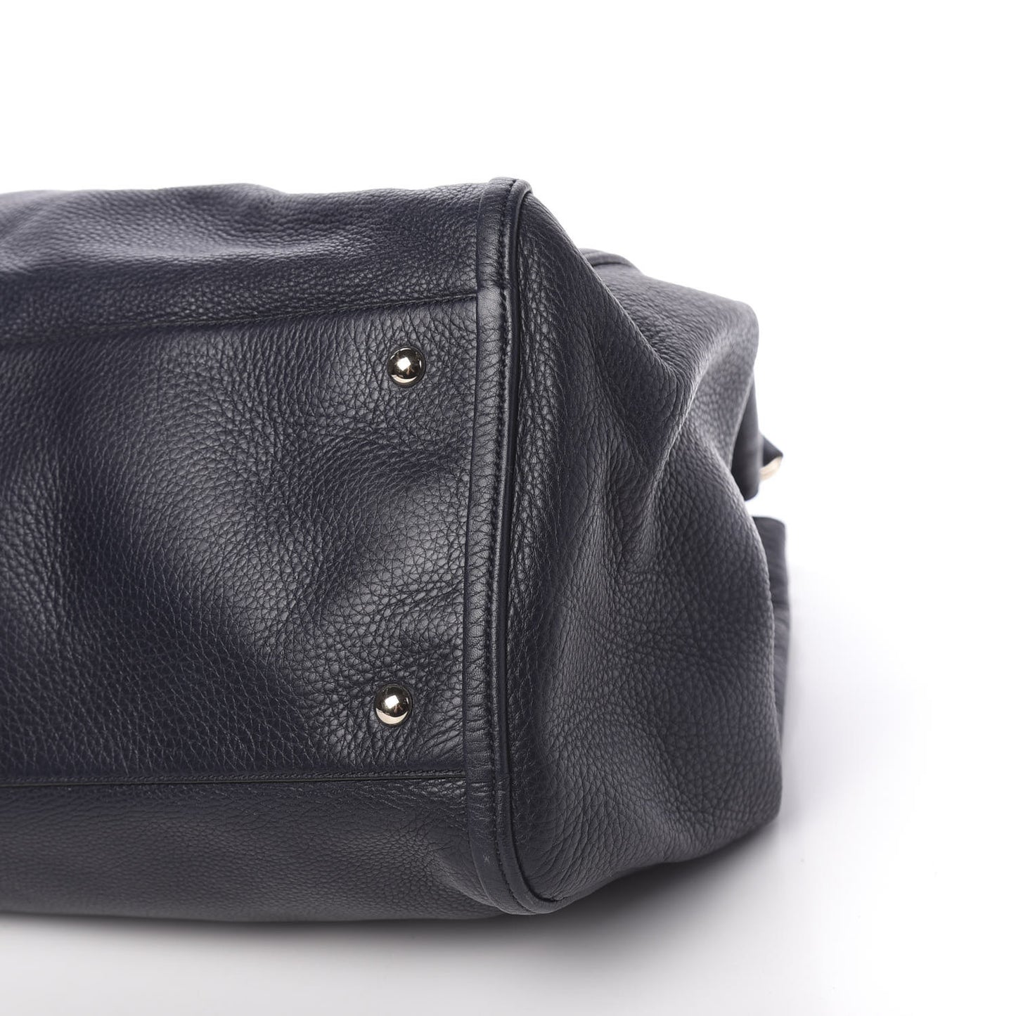 Pebbled Calfskin Large Soho Shoulder Bag Blue