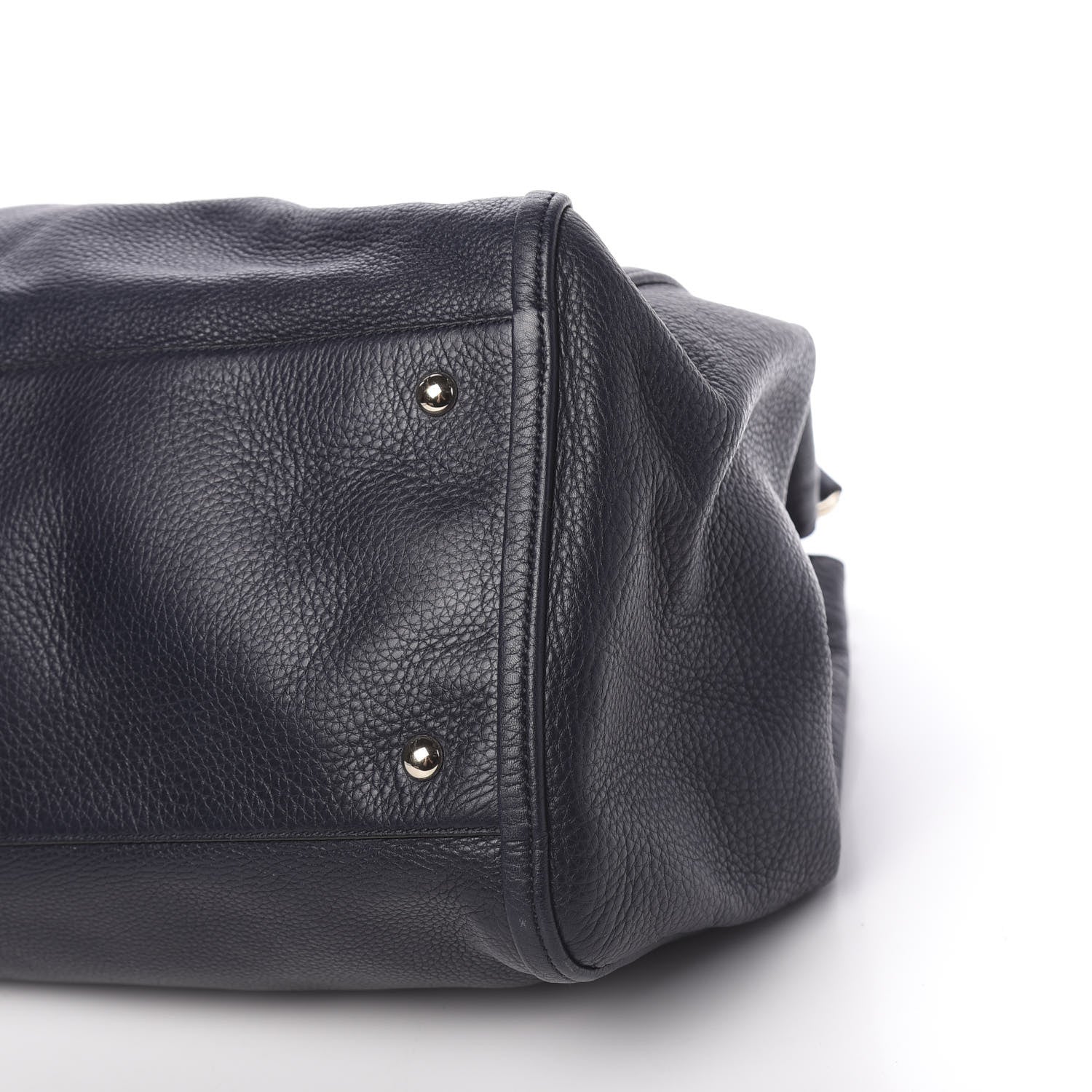Gucci Pebbled Calfskin Large Soho Shoulder Bag Blue 10 of 10