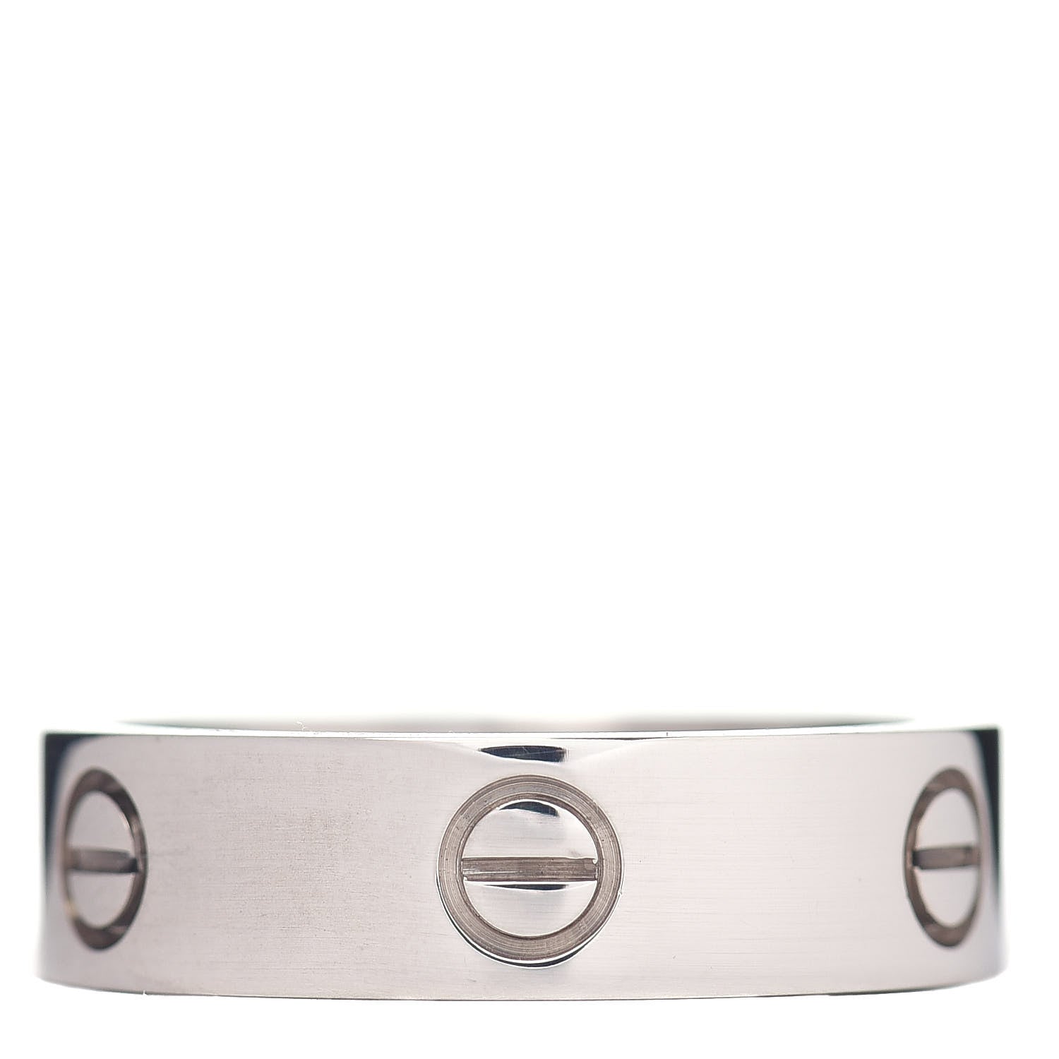 Cartier 18K White Gold 5.5mm LOVE Ring 61 9.5 3 of 4
