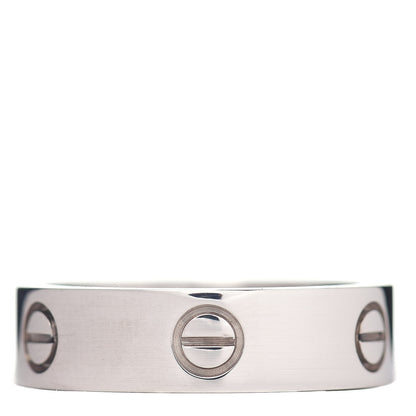 Cartier 18K White Gold 5.5mm LOVE Ring 61 9.5 3 of 4