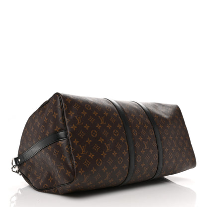 Louis Vuitton Monogram Macassar Keepall Bandouliere 55 3 of 11