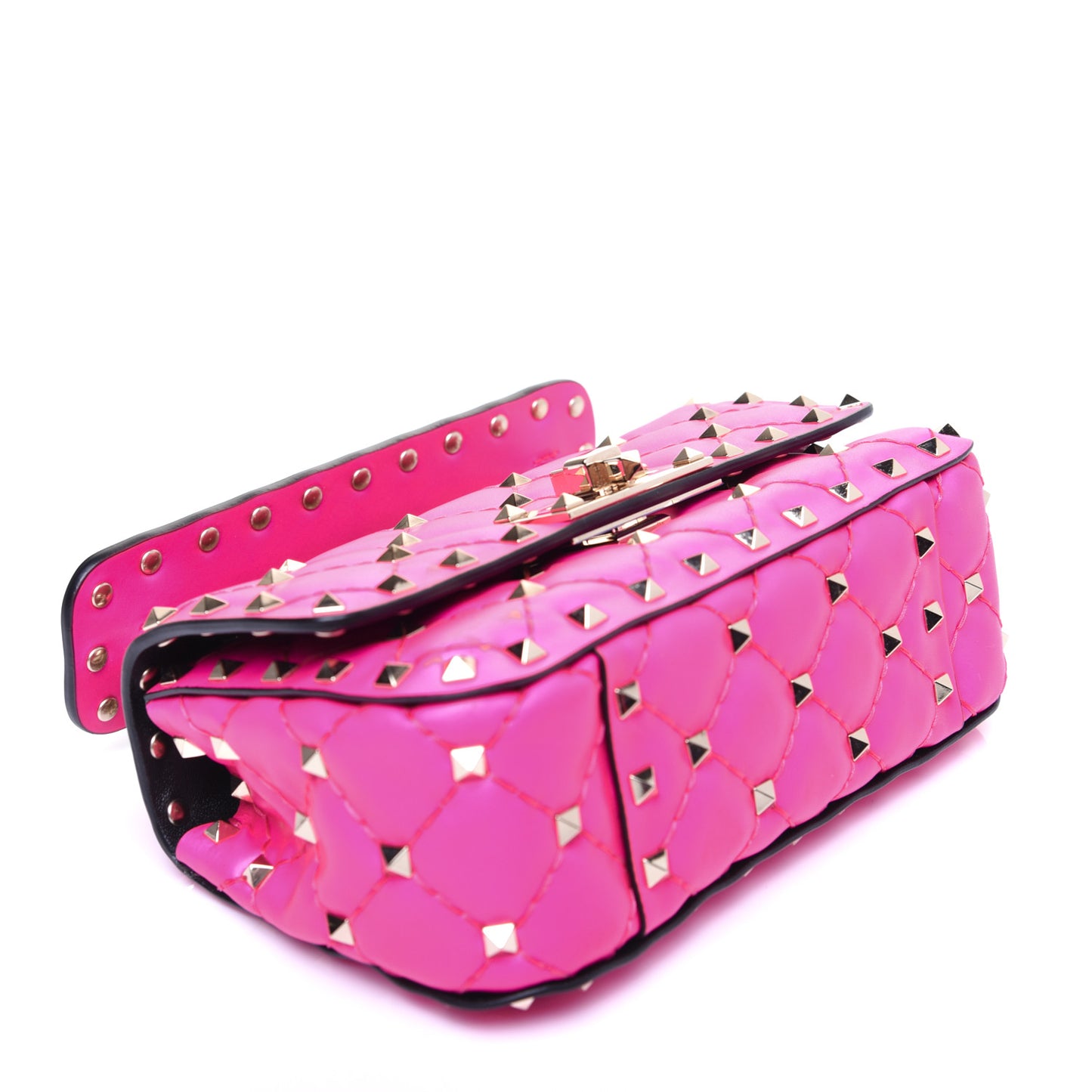 Calfskin Mini Rockstud Spike Shoulder Bag Azalea