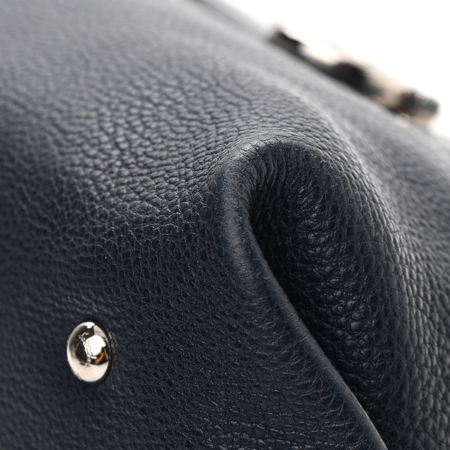Salvatore Ferragamo Grained Calfskin Sofia Satchel Navy 11 of 15