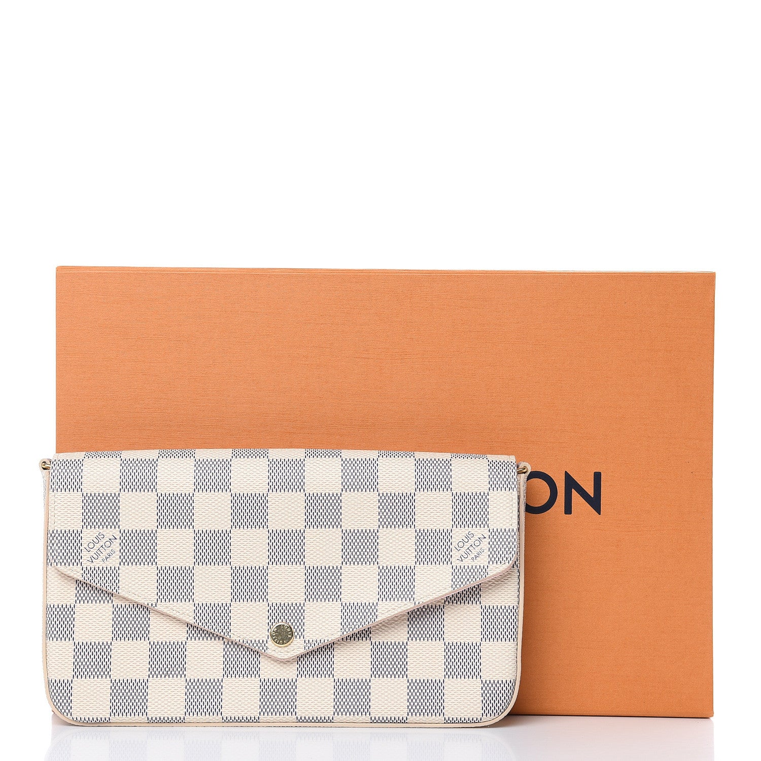 Louis Vuitton Damier Azur Pochette Felicie Chain Wallet Rose Ballerine 8 of 8