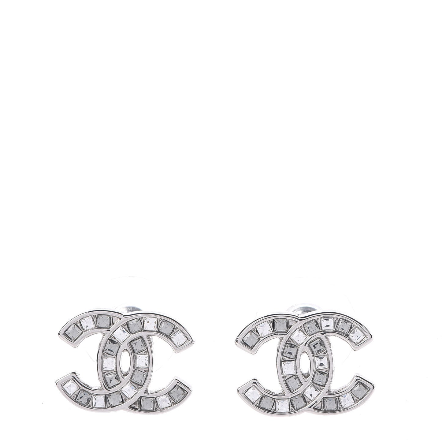 Crystal Timeless CC Earrings Silver