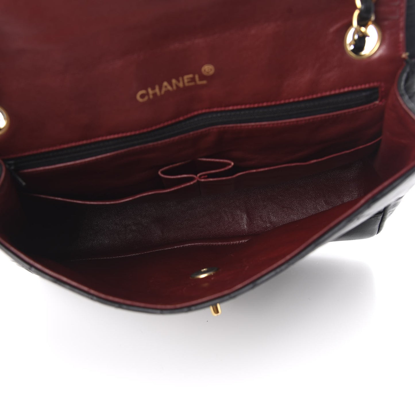 Lambskin Quilted Medium Single Flap Black