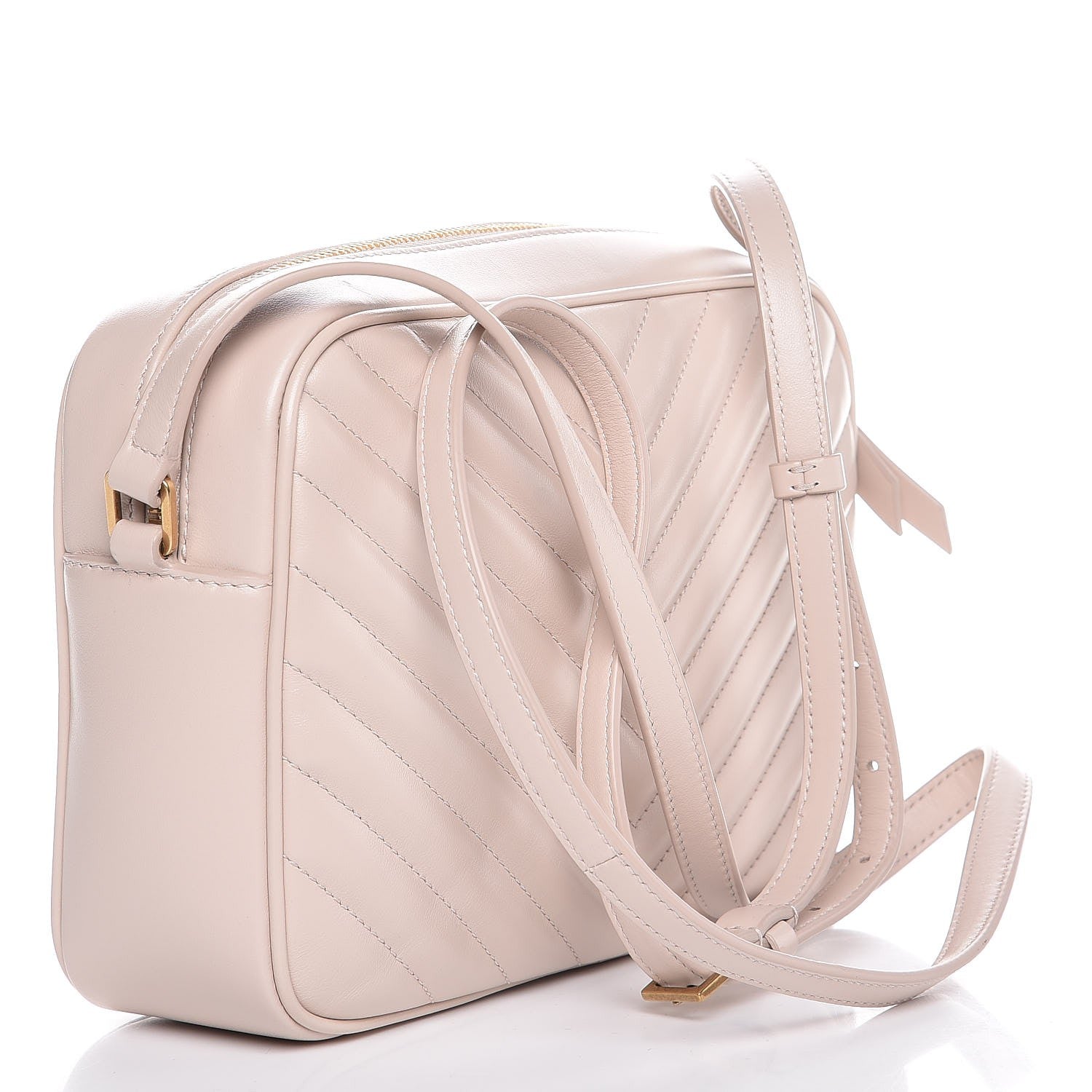 Saint Laurent Calfskin Matelasse Monogram Lou Camera Bag Washed Light Pink 3 of 7
