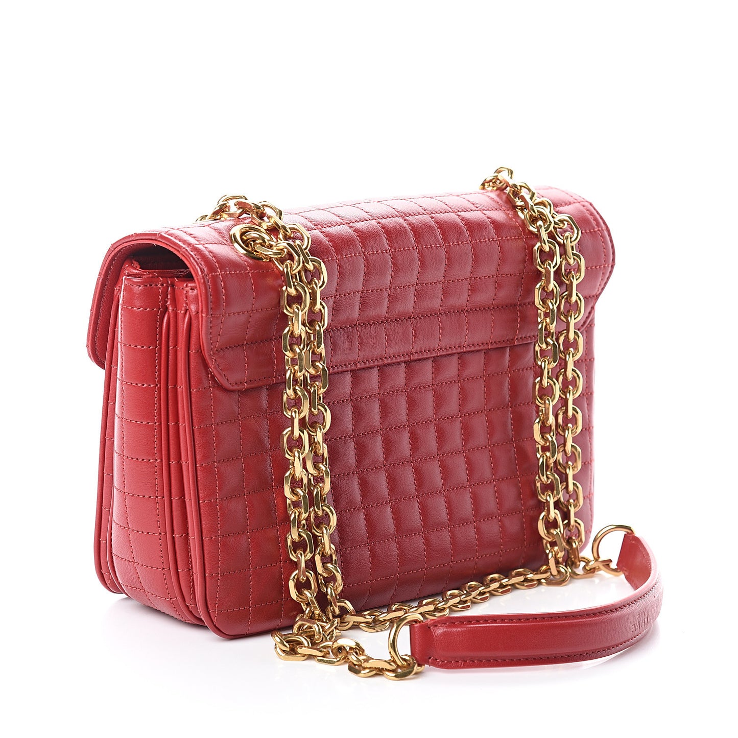 Calfskin Quilted Medium C Bag Red