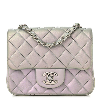 Chanel Iridescent Lambskin Quilted Mini Square Flap Light Purple 1 of 11