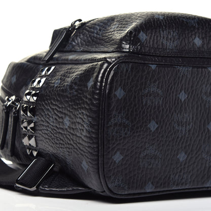 MCM Visetos Small Side Stud Stark Backpack Black 7 of 8