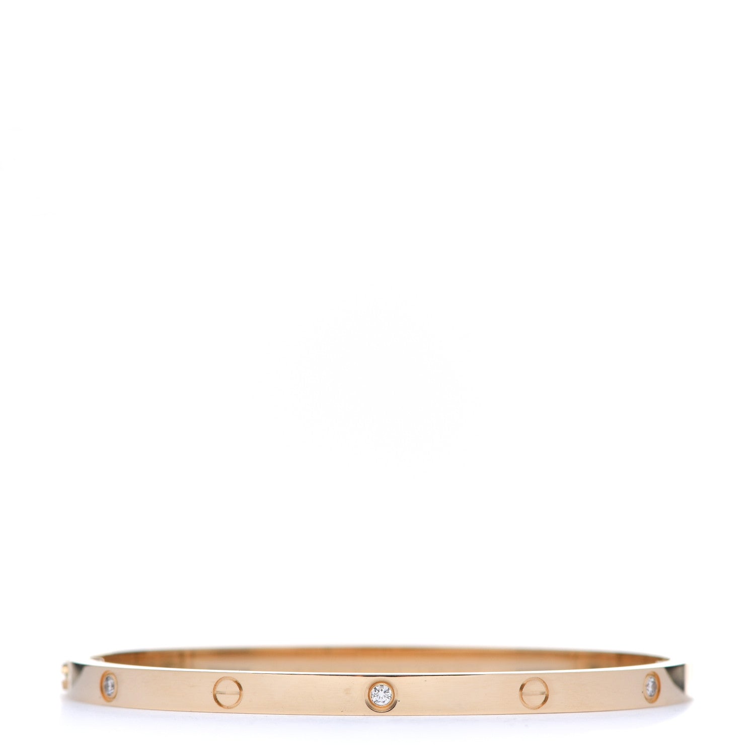 Cartier 18K Yellow Gold 6 Diamond Small LOVE Bracelet 16 2 of 4