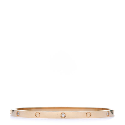 Cartier 18K Yellow Gold 6 Diamond Small LOVE Bracelet 16 2 of 4