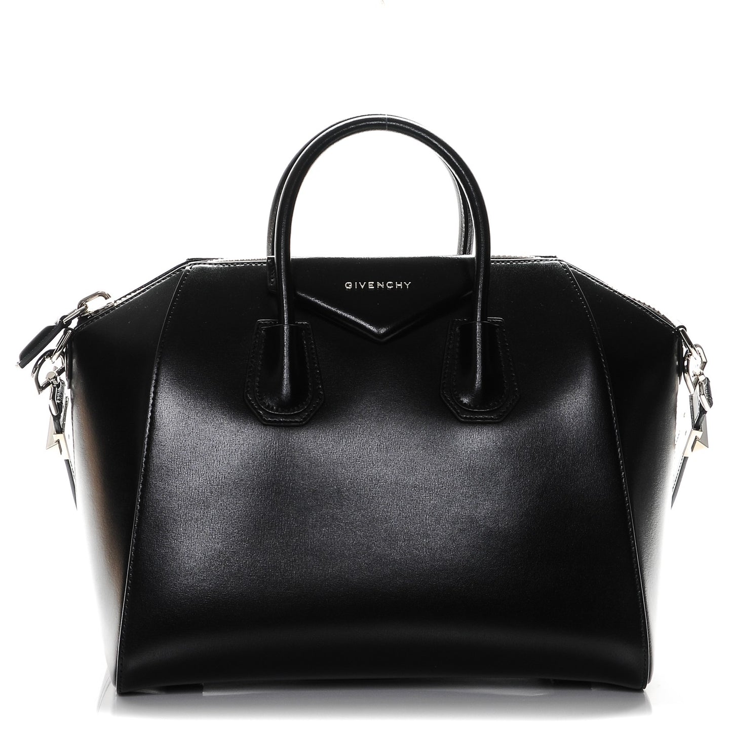 Shiny Lord Calfskin Medium Antigona Black