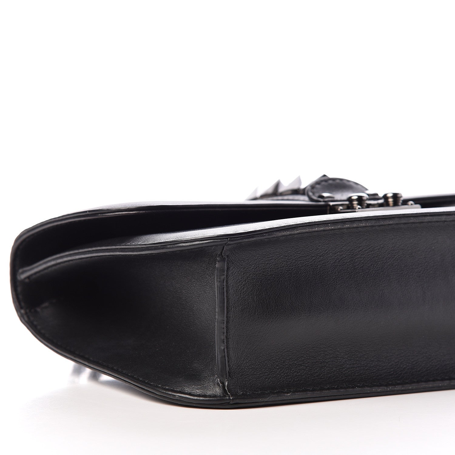 Valentino Garavani Vitello Medium Glam Lock Rockstud Flap Black 7 of 9