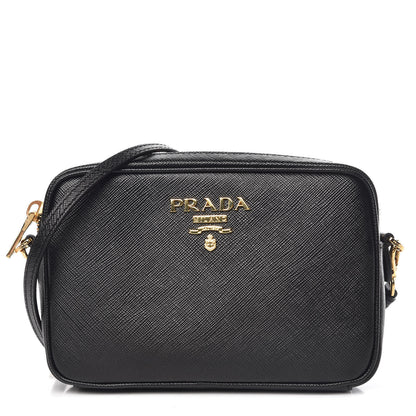Prada Saffiano Small Camera Crossbody Bag Black 1 of 9