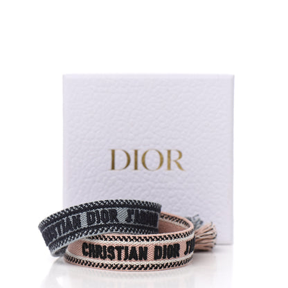 Christian Dior Woven Cotton J'Adior Friendship Bracelet Set Blue Pink 3 of 3