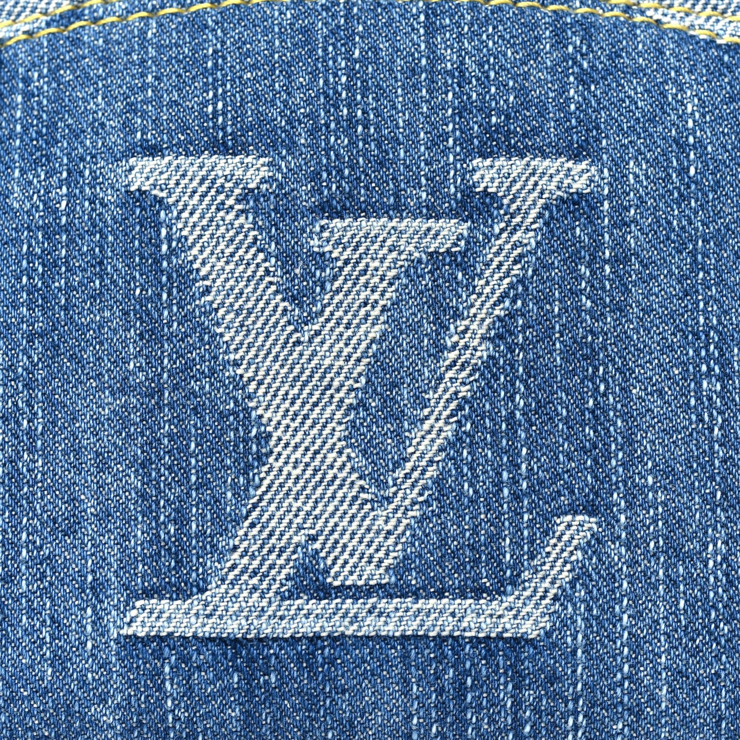 Denim Giant Monogram Pochette Cosmetique PM Denim Blue