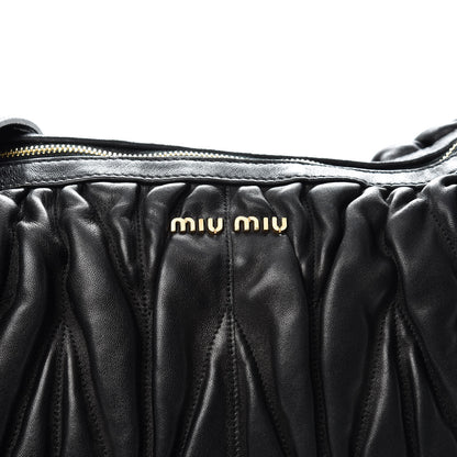 Miu Miu Nappa Matelasse Shoulder Bag Black 9 of 12