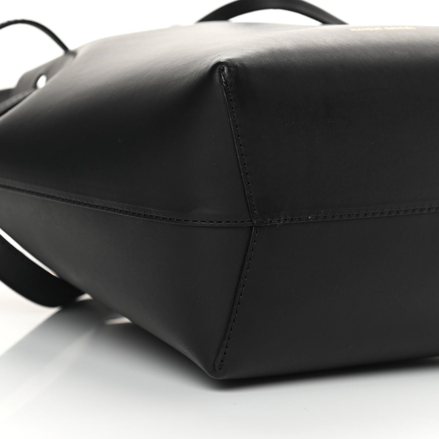 Vegetable Tanned Calfskin Mini Bucket Bag Black Flamma