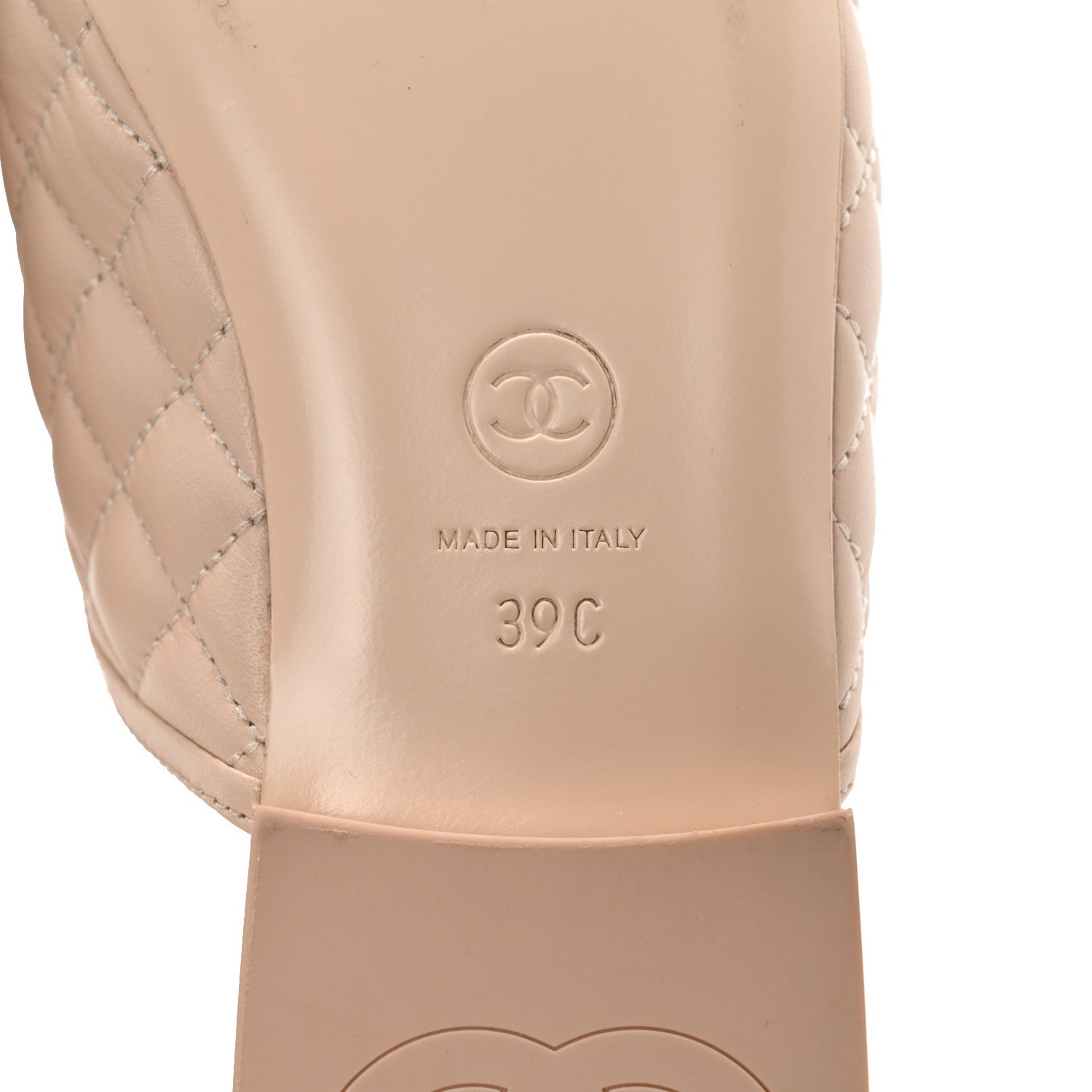 Chanel Lambskin Quilted Chain CC Mules 39 Light Pink 6 of 12