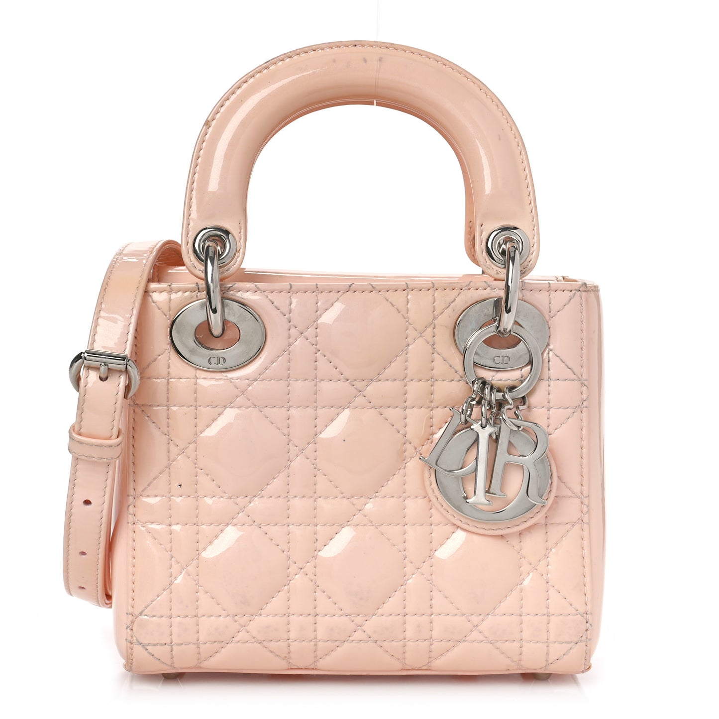 Patent Cannage Mini Lady Dior Pale Pink