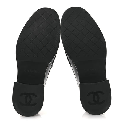 Chanel Calfskin CC Platform Loafers 38 Black 7 of 12