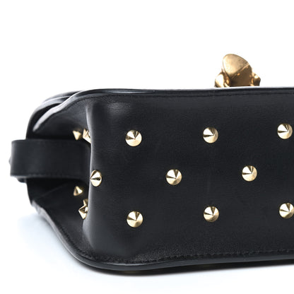 Alexander McQueen Calfskin Studded Small Padlock Crossbody Bag Black 5 of 8
