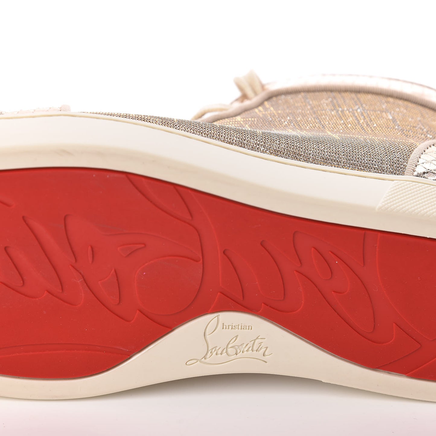 Lame Womens Lou Spikes Flat Sneakers 37.5 Gold