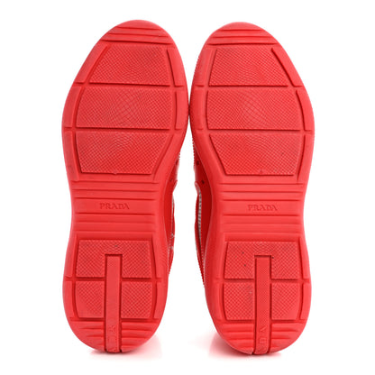 Prada Soft Rubber Mesh Womens America's Cup Sneakers 38 Red 6 of 10
