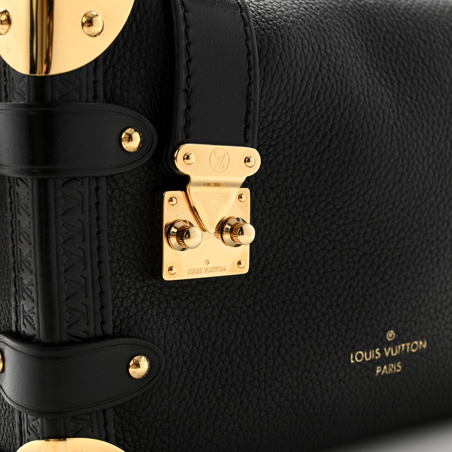 Louis Vuitton Grained Calfskin Side Trunk PM Black 10 of 11