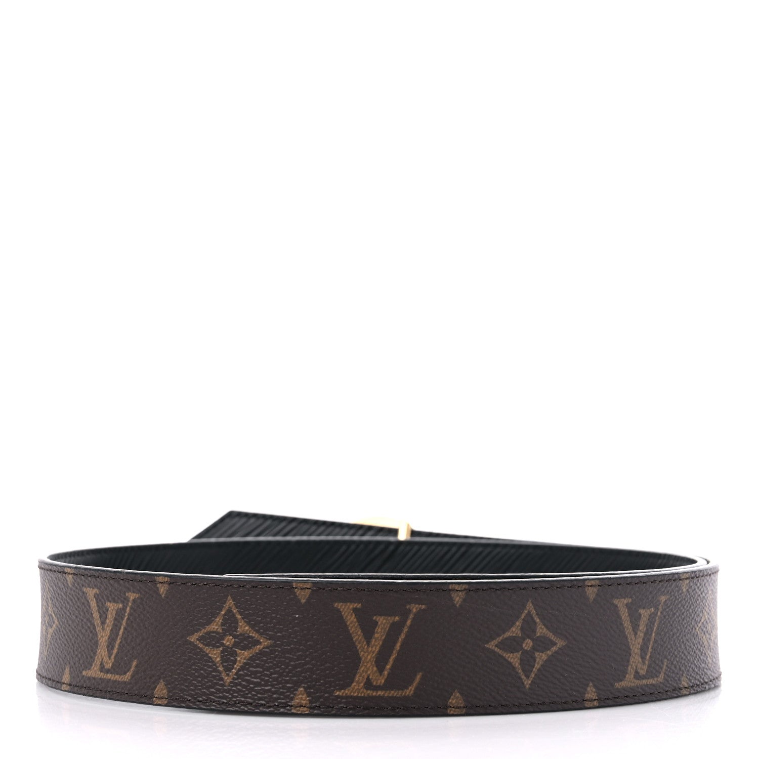 Louis Vuitton Monogram Epi 35mm LV Circle Reversible Belt 85 34 Black 2 of 6
