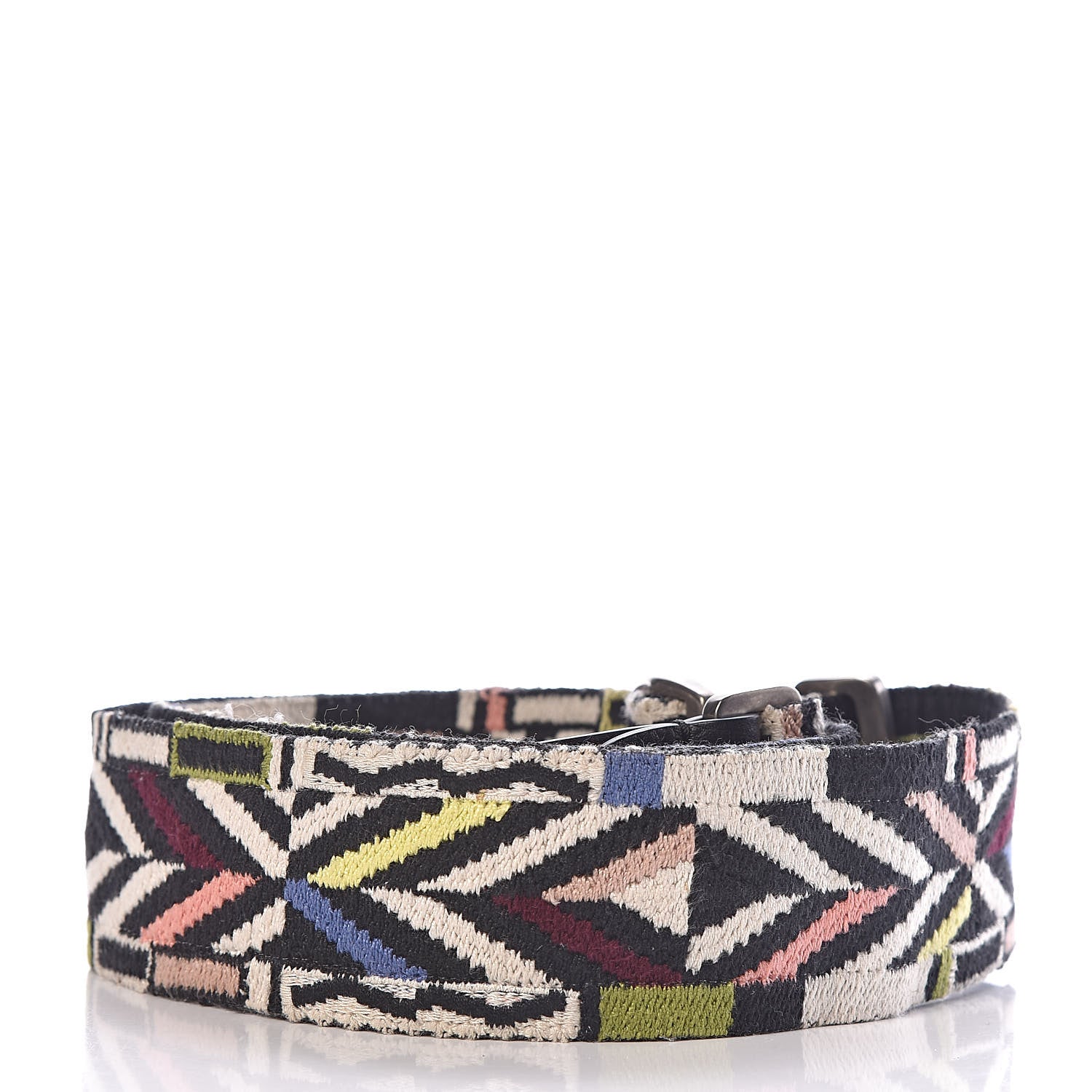 Valentino Garavani Canvas Native Couture Embroidered Rockstud Guitar Strap 2 of 5