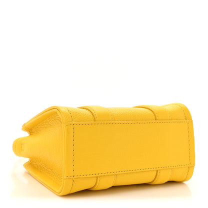 Marc Jacobs Grained Calfskin Mini The Tote Bag Yellow 4 of 11