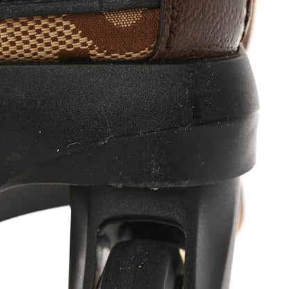 Gucci Monogram Jumbo GG Textured Dollar Calfskin Web Small Savoy Cabin Trolley Camel Ebony New Acero 11 of 11